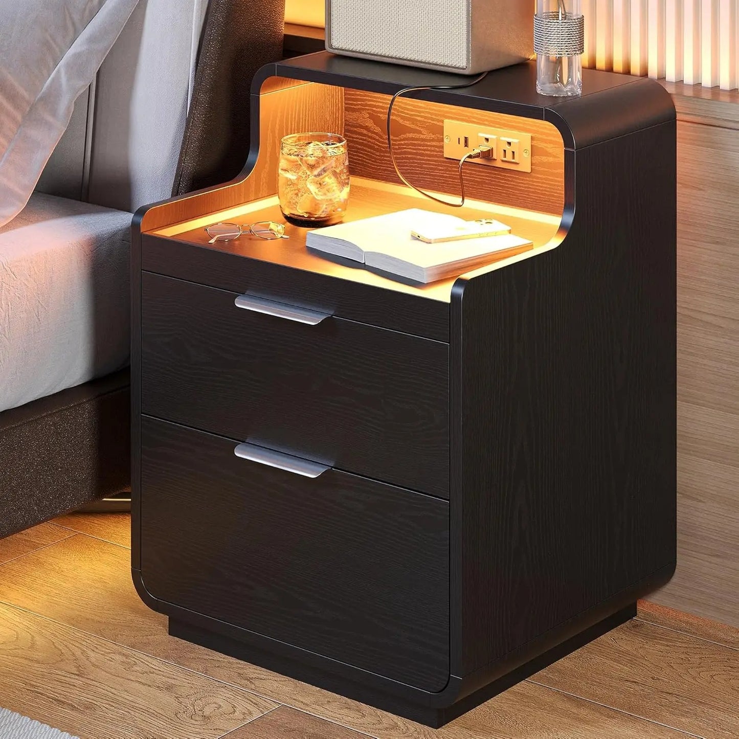Nightstand with Charging Station